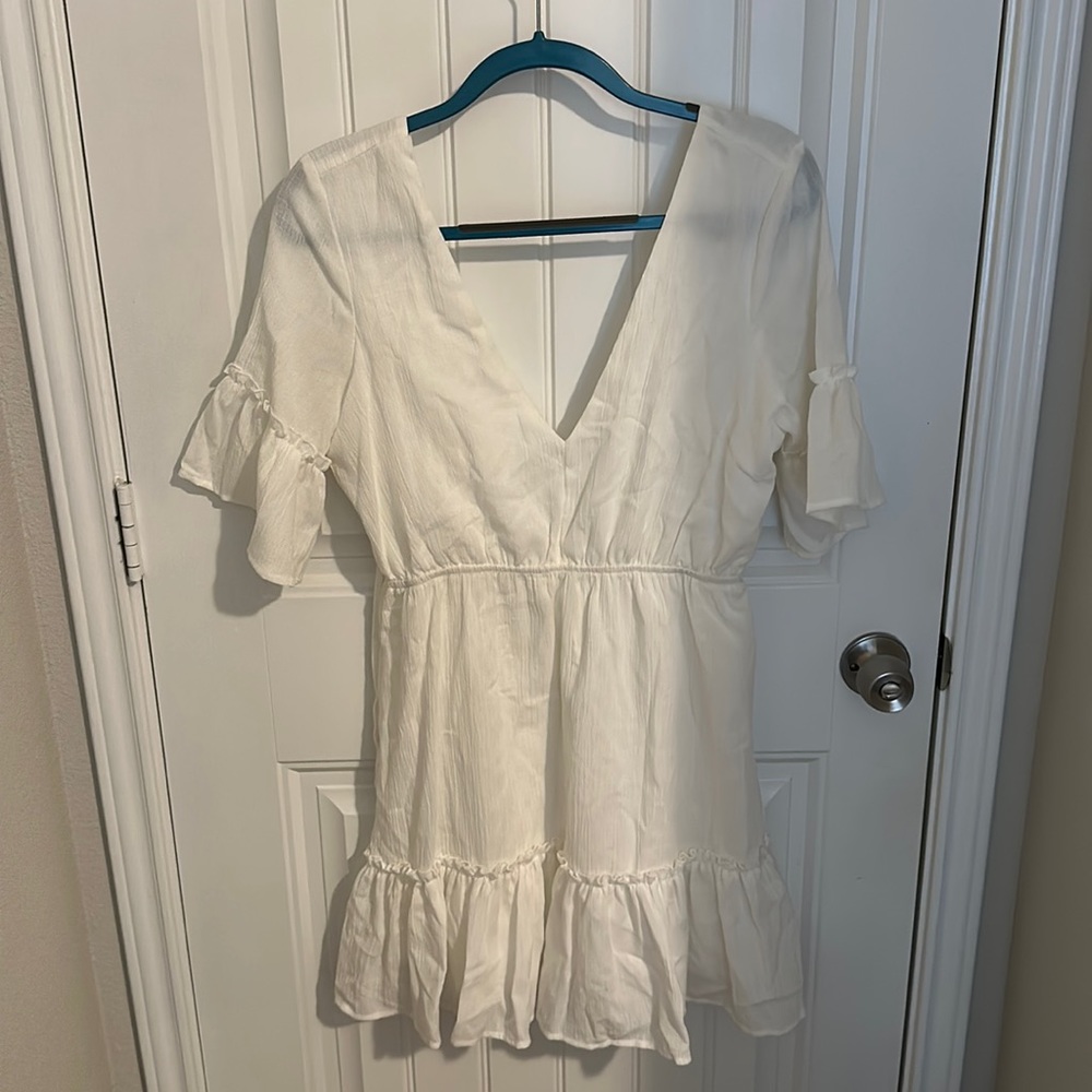 Lulus white open back dress